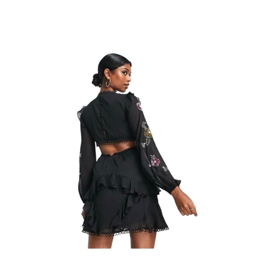 ASOS Sequin Ruffle Dress 6 - Picture 2 of 5